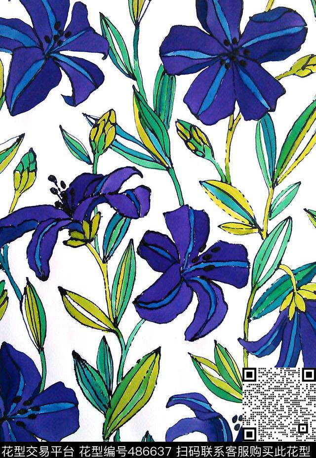 FloralFlowersHandmade传统印花华亿平台下载（图片编号: 486637） - 瓦栏（Walan）