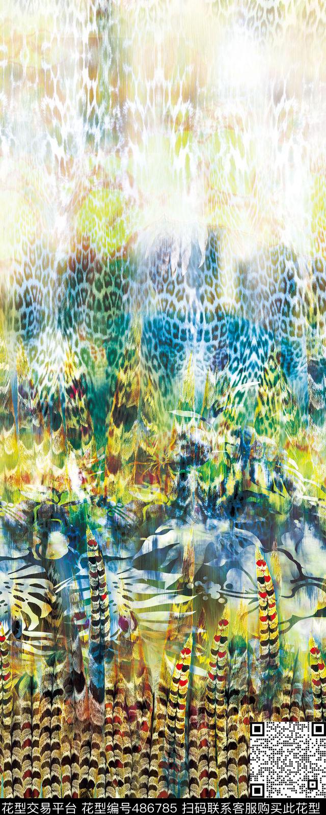 原创优雅豹纹数码印花华亿平台下载（图片编号: 486785） - 瓦栏（Walan）