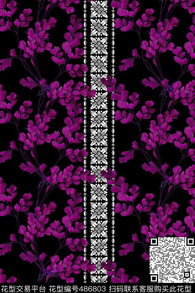 民族风植物中东花纹数码印花华亿平台下载（图片编号: 486803） - 瓦栏（Walan）