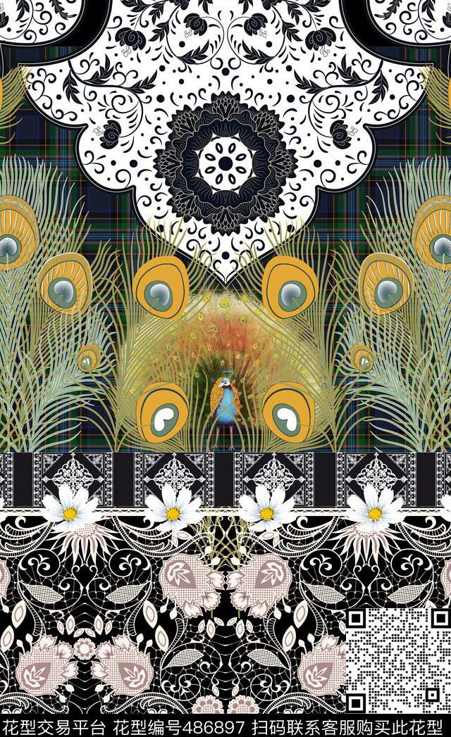 T恤卫衣夹克潮流时尚大牌蕾丝花边数码印花华亿平台下载（图片编号: 486897） - 瓦栏（Walan）