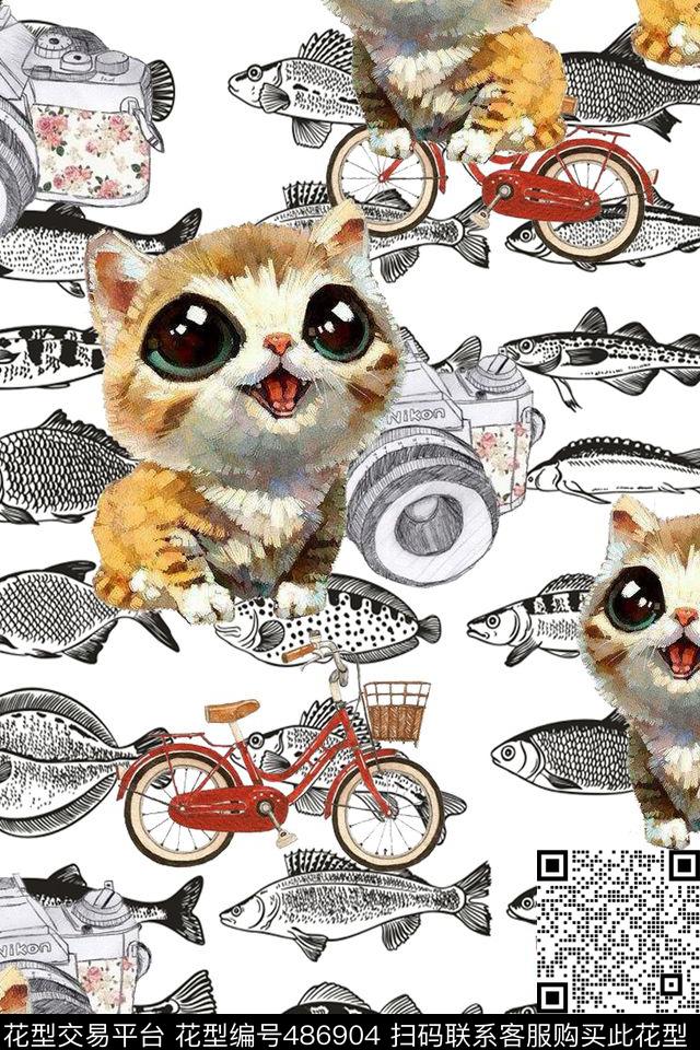 创意服装面料儿童相机数码印花华亿平台下载（图片编号: 486904） - 瓦栏（Walan）