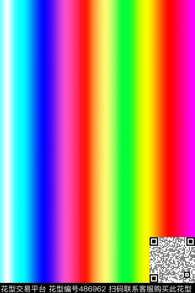 抽象彩虹条纹数码印花华亿平台下载（图片编号: 486962） - 瓦栏（Walan）