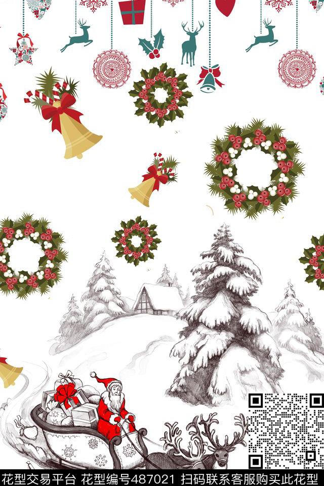 节日民族圣诞数码印花华亿平台下载（图片编号: 487021） - 瓦栏（Walan）