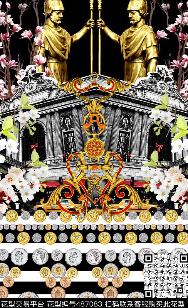 潮流时尚大牌女装定位欧式数码印花华亿平台下载（图片编号: 487083） - 瓦栏（Walan）