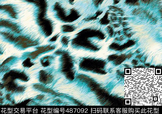 线条格子定位花数码印花华亿平台下载（图片编号: 487092） - 瓦栏（Walan）