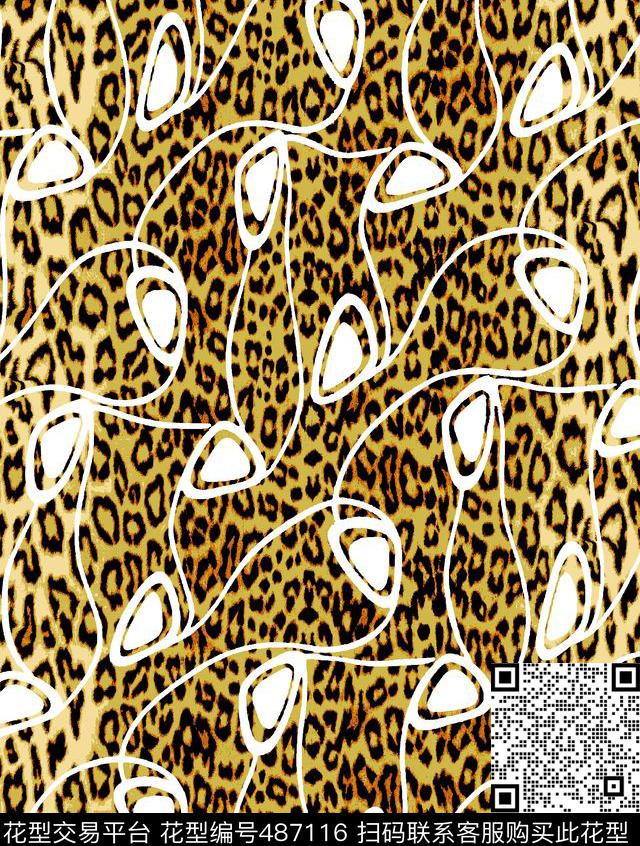 动物纹豹子豹纹数码印花华亿平台下载（图片编号: 487116） - 瓦栏（Walan）
