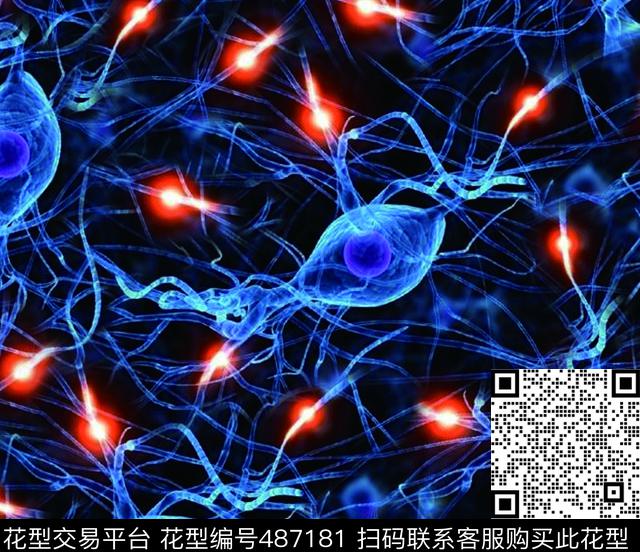 抽象荧光匹布数码印花华亿平台下载（图片编号: 487181） - 瓦栏（Walan）