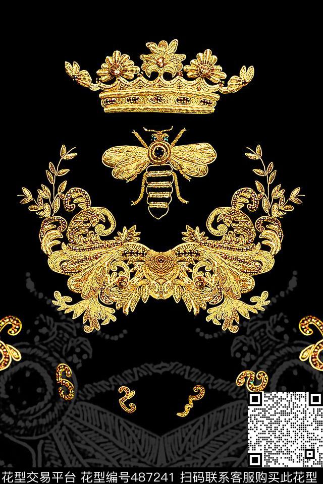 复古欧式宫廷数码印花华亿平台下载（图片编号: 487241） - 瓦栏（Walan）