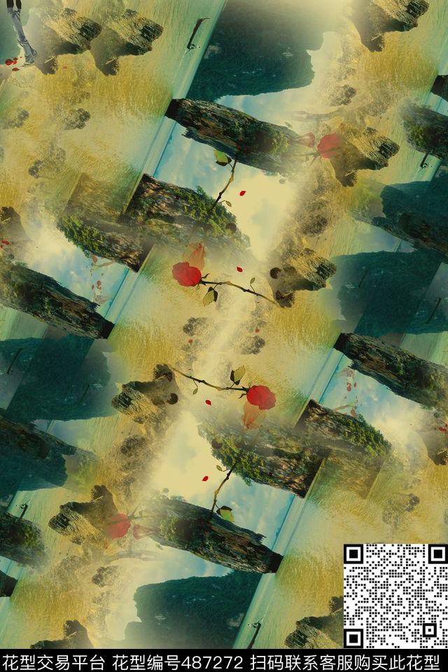 大牌风景时尚数码印花华亿平台下载（图片编号: 487272） - 瓦栏（Walan）