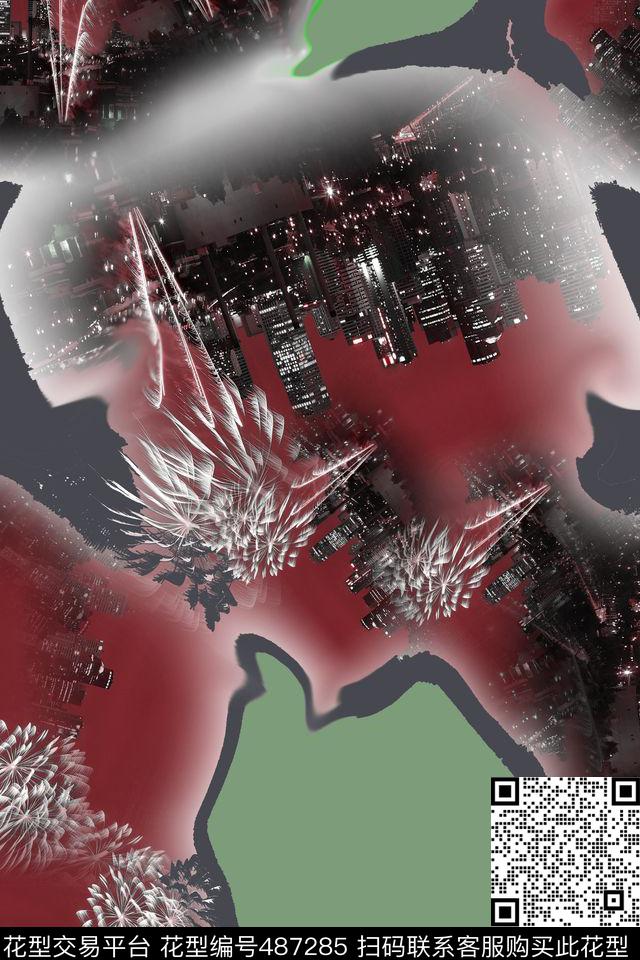 风景迷彩色块数码印花华亿平台下载（图片编号: 487285） - 瓦栏（Walan）