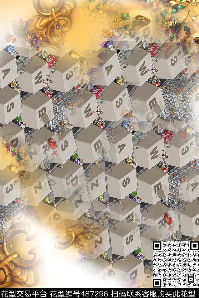 时尚大牌男女数码印花华亿平台下载（图片编号: 487296） - 瓦栏（Walan）