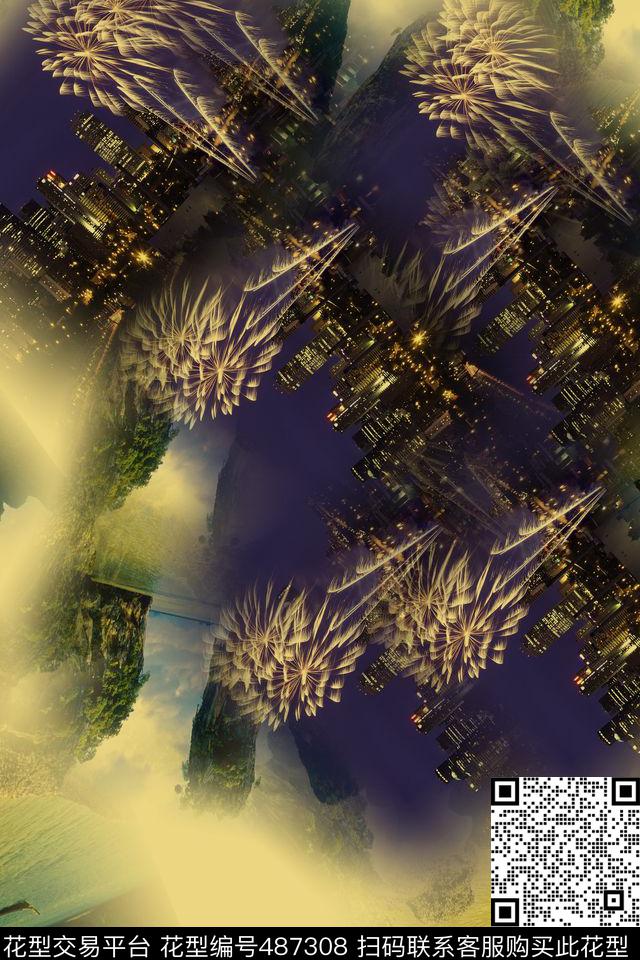 时尚混搭地调数码印花华亿平台下载（图片编号: 487308） - 瓦栏（Walan）