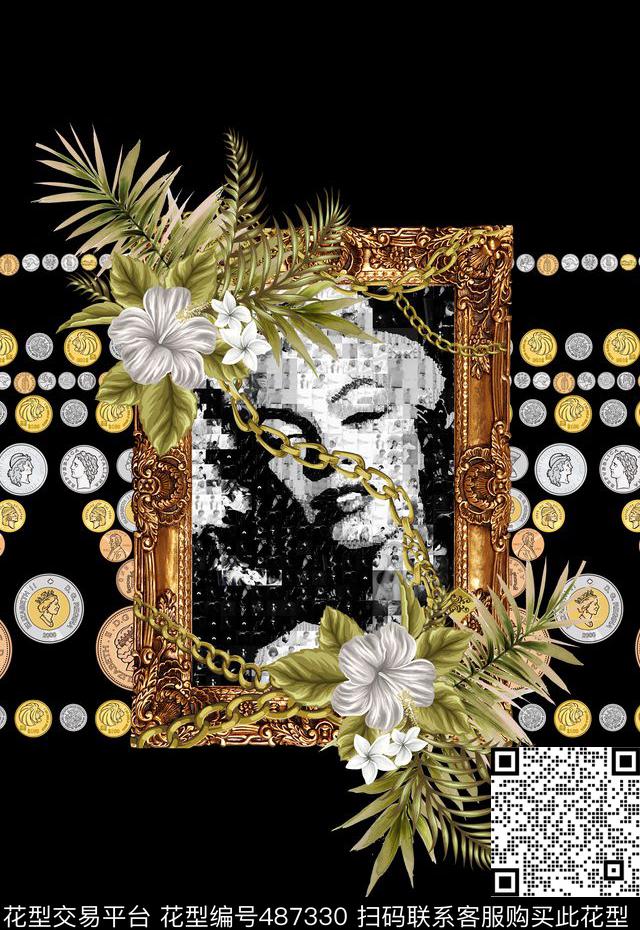 潮流时尚T恤卫衣夹克定位梦露数码印花华亿平台下载（图片编号: 487330） - 瓦栏（Walan）