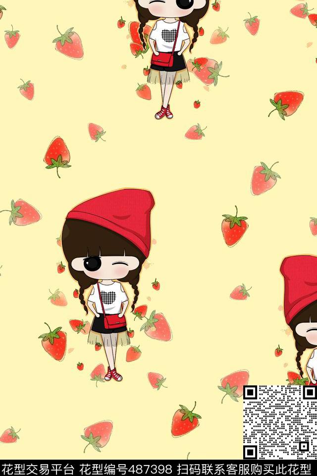 创意服装面料创意设计图案卡通数码印花华亿平台下载（图片编号: 487398） - 瓦栏（Walan）