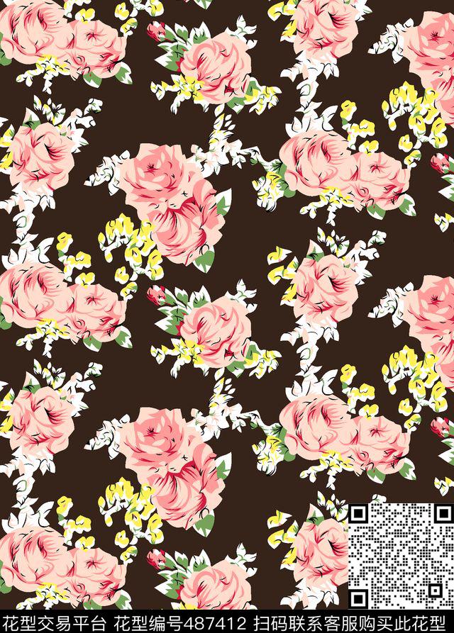 几何字母线条数码印花华亿平台下载（图片编号: 487412） - 瓦栏（Walan）