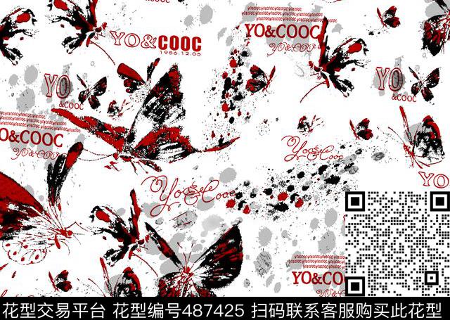 几何字母线条数码印花华亿平台下载（图片编号: 487425） - 瓦栏（Walan）