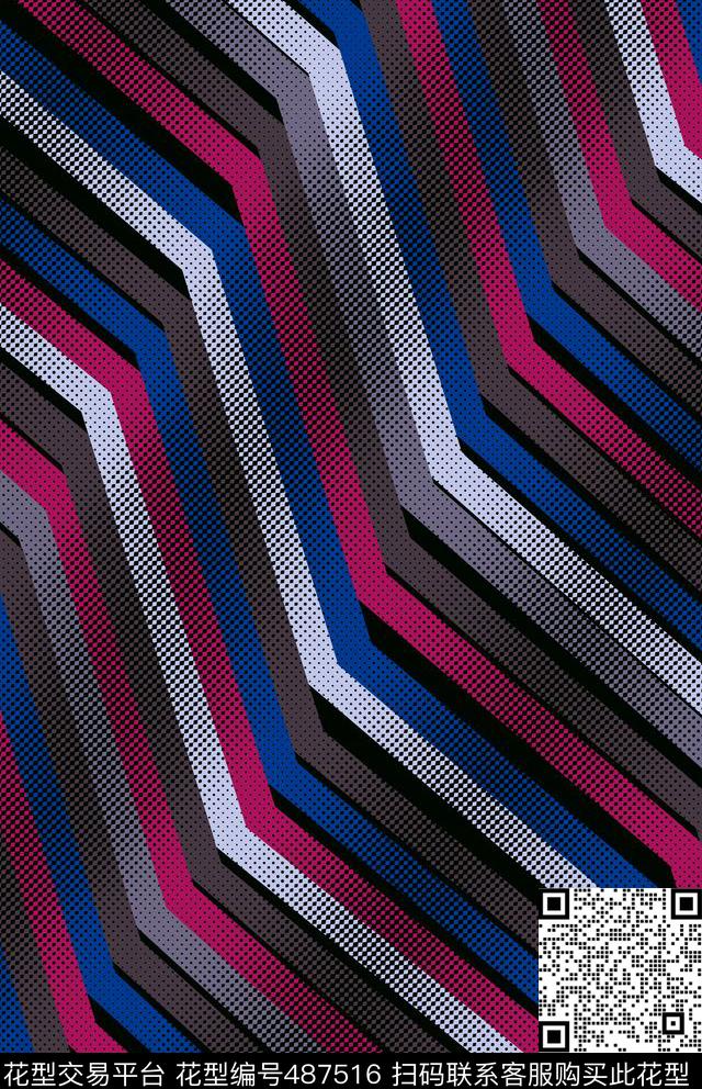 几何字母线条数码印花华亿平台下载（图片编号: 487516） - 瓦栏（Walan）