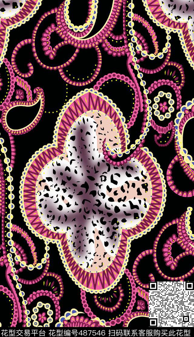 几何字母线条数码印花华亿平台下载（图片编号: 487546） - 瓦栏（Walan）