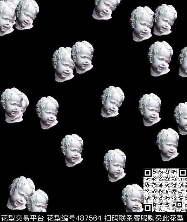 潮流雕塑复古传统印花华亿平台下载（图片编号: 487564） - 瓦栏（Walan）