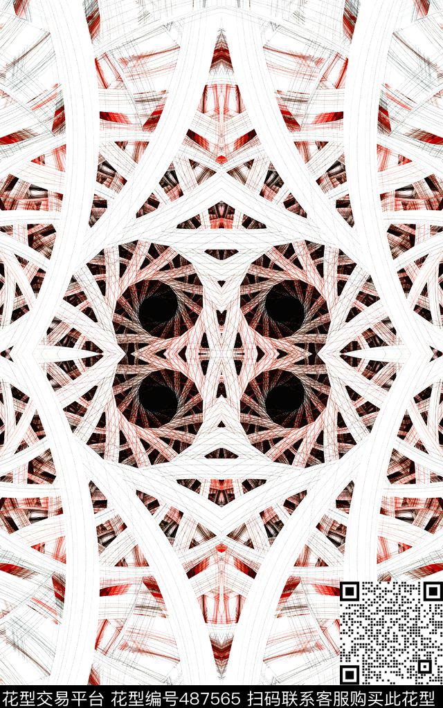 复古3D几何夹克数码印花华亿平台下载（图片编号: 487565） - 瓦栏（Walan）