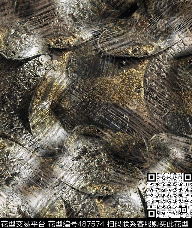 潮流服装复古数码印花华亿平台下载（图片编号: 487574） - 瓦栏（Walan）