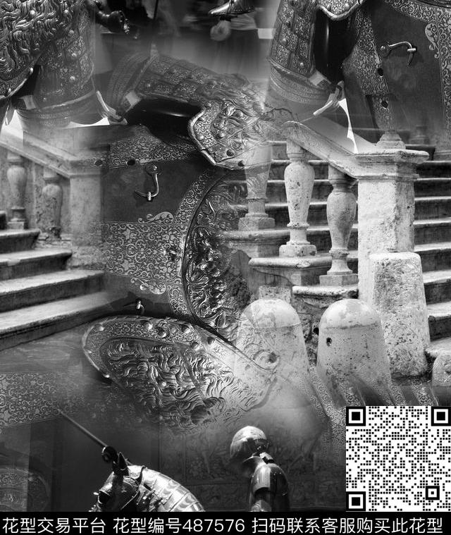 复古建筑男装华亿平台数码印花华亿平台下载（图片编号: 487576） - 瓦栏（Walan）