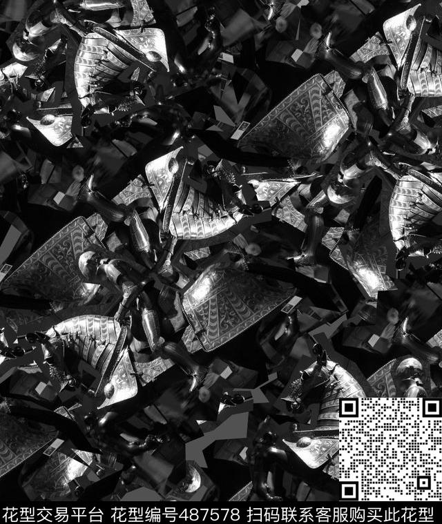 潮流复古男装华亿平台数码印花华亿平台下载（图片编号: 487578） - 瓦栏（Walan）