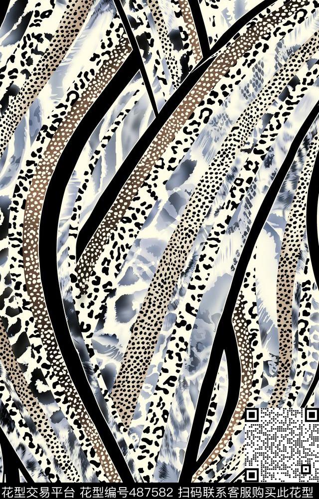 几何线条格子数码印花华亿平台下载（图片编号: 487582） - 瓦栏（Walan）