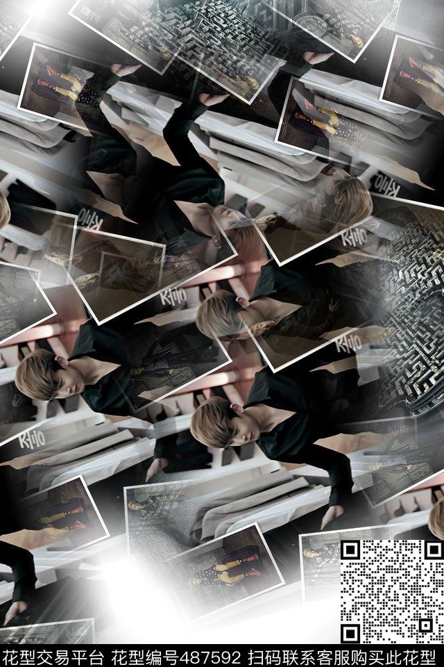 休闲时尚大牌数码印花华亿平台下载（图片编号: 487592） - 瓦栏（Walan）