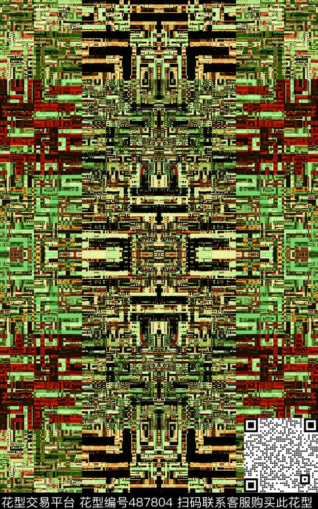 复古传统纹路家纺数码印花华亿平台下载（图片编号: 487804） - 瓦栏（Walan）