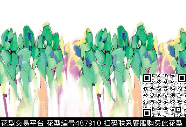 抽象绘画女装数码印花华亿平台下载（图片编号: 487910） - 瓦栏（Walan）