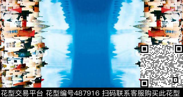 原创时尚风景数码印花华亿平台下载（图片编号: 487916） - 瓦栏（Walan）