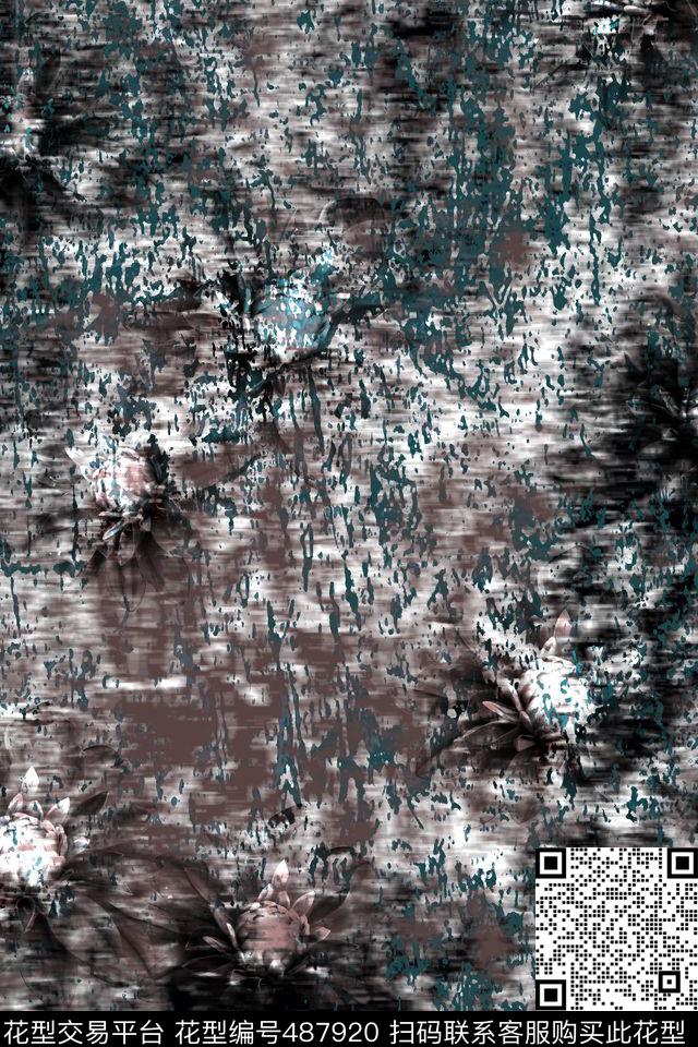 大牌花卉肌理数码印花华亿平台下载（图片编号: 487920） - 瓦栏（Walan）