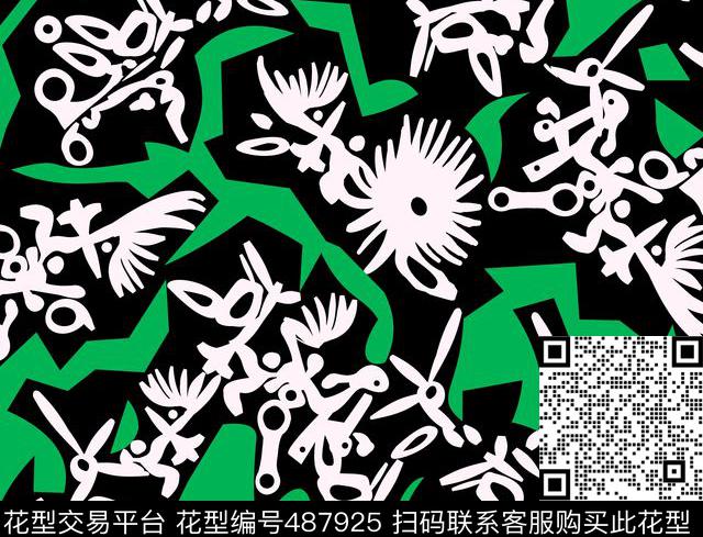 几何女装时尚传统印花华亿平台下载（图片编号: 487925） - 瓦栏（Walan）