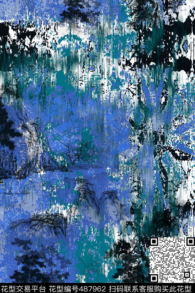 大牌大理石水墨画数码印花华亿平台下载（图片编号: 487962） - 瓦栏（Walan）