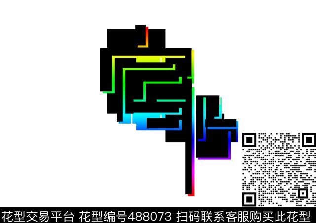 几何组字数码印花华亿平台下载（图片编号: 488073） - 瓦栏（Walan）