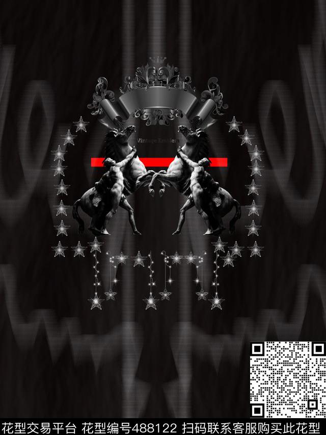 抽象夹克卫衣欧美数码印花华亿平台下载（图片编号: 488122） - 瓦栏（Walan）