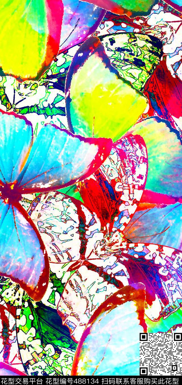 创意大院色丝巾数码印花华亿平台下载（图片编号: 488134） - 瓦栏（Walan）