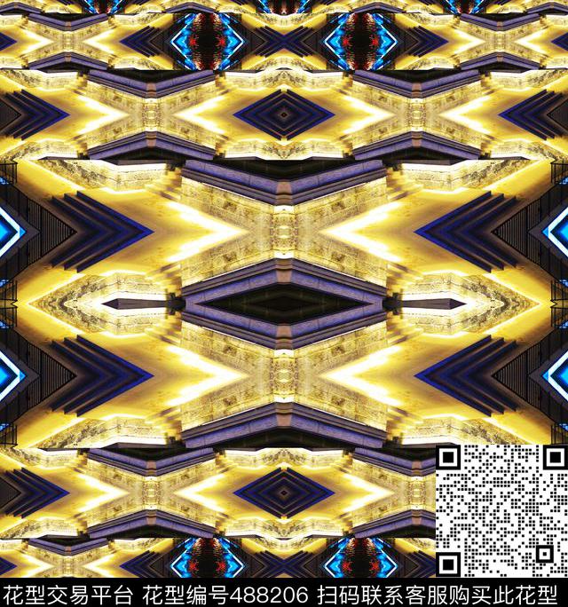 抽象大小渐变光数码印花华亿平台下载（图片编号: 488206） - 瓦栏（Walan）