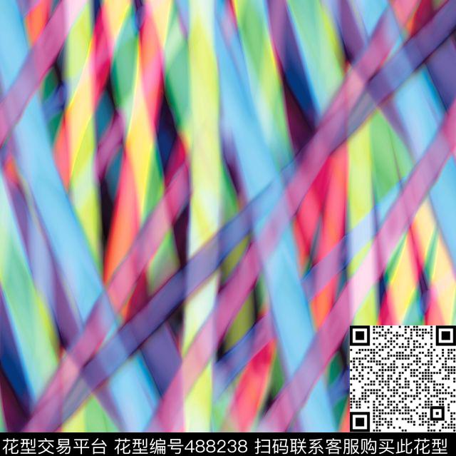 彩虹潮流时尚绚丽多彩条纹数码印花华亿平台下载（图片编号: 488238） - 瓦栏（Walan）