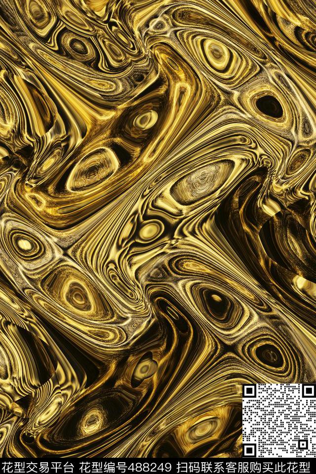 波浪抽象曲线数码印花华亿平台下载（图片编号: 488249） - 瓦栏（Walan）