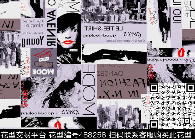 几何线条格子数码印花华亿平台下载（图片编号: 488258） - 瓦栏（Walan）