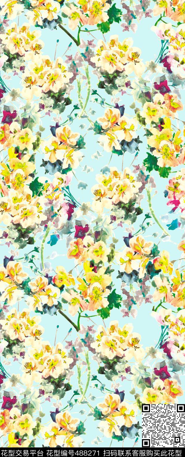 花卉家纺女装数码印花华亿平台下载（图片编号: 488271） - 瓦栏（Walan）