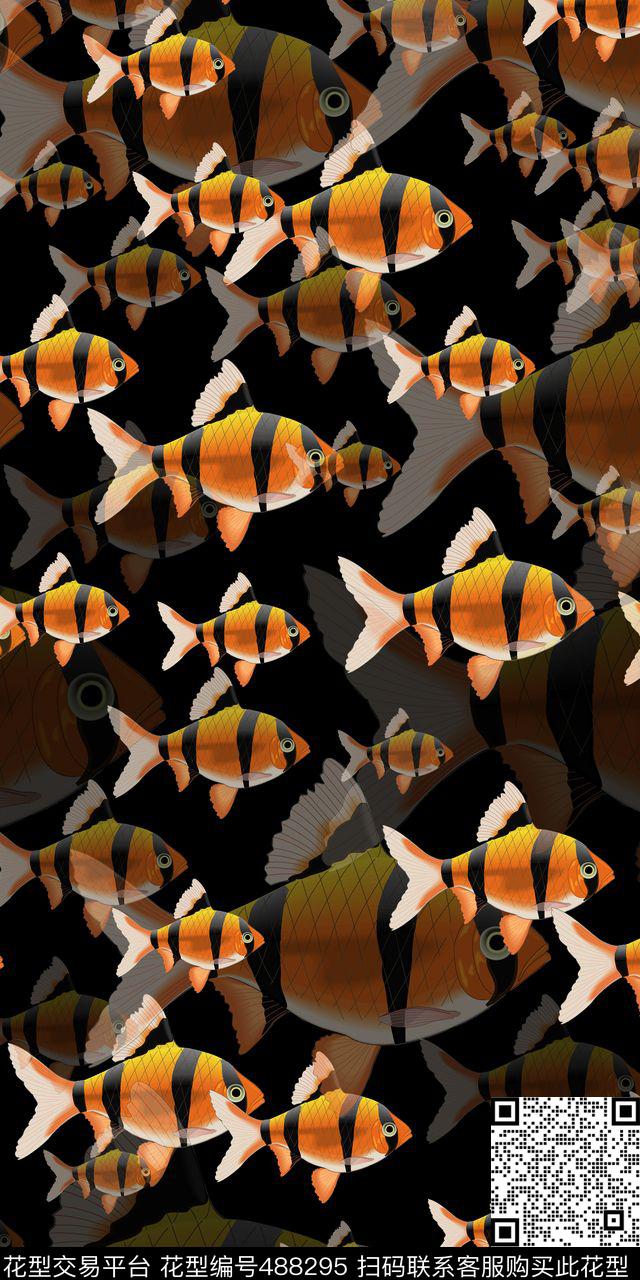 休闲鱼海鱼数码印花华亿平台下载（图片编号: 488295） - 瓦栏（Walan）