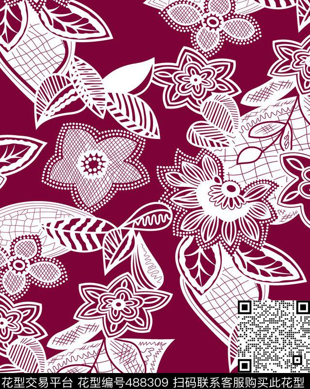 几何线条格子数码印花华亿平台下载（图片编号: 488309） - 瓦栏（Walan）