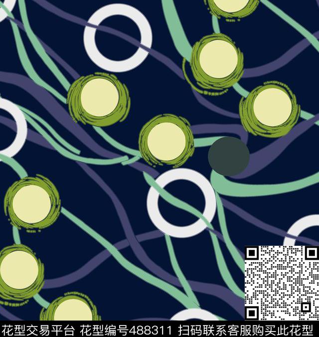 几何线条格子数码印花华亿平台下载（图片编号: 488311） - 瓦栏（Walan）