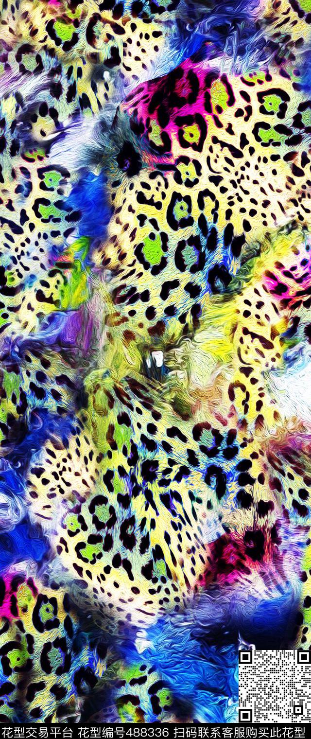 丝巾丝绸围巾动物纹豹纹复古定位华亿平台数码印花华亿平台下载（图片编号: 488336） - 瓦栏（Walan）