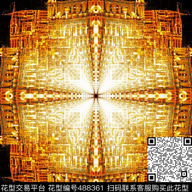 光渐变对称数码印花华亿平台下载（图片编号: 488361） - 瓦栏（Walan）