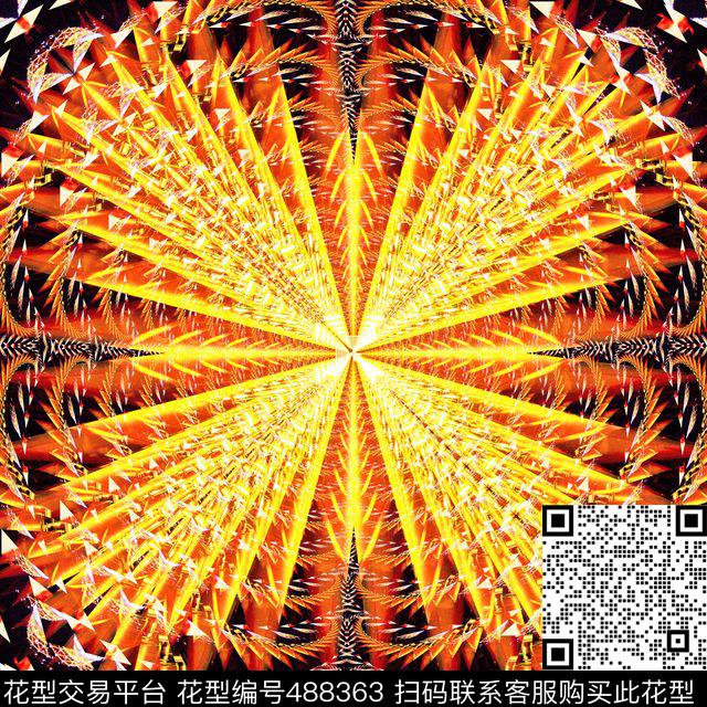 光渐变对称数码印花华亿平台下载（图片编号: 488363） - 瓦栏（Walan）