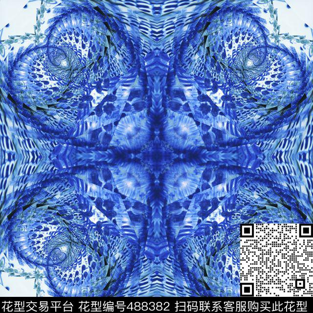 抽象对称渐变数码印花华亿平台下载（图片编号: 488382） - 瓦栏（Walan）